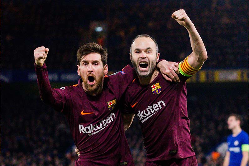 Message de Messi Iniesta