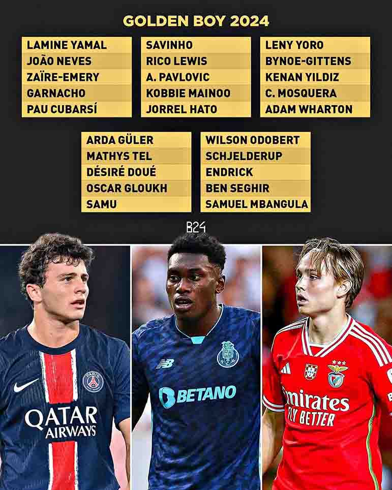 Golden boy finalistes Ben Seghir