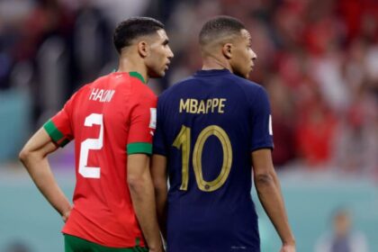 Kylian Mbappé et Achraf Hakimi en coupe du monde