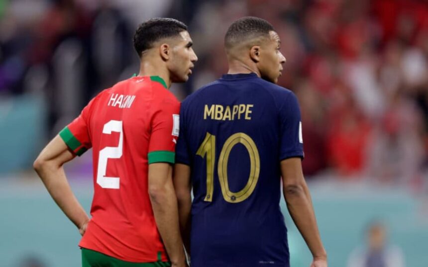 Kylian Mbappé et Achraf Hakimi en coupe du monde