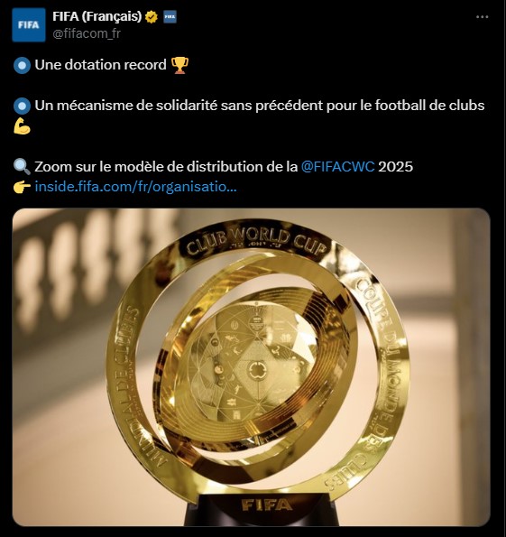 La FIFA dévoile les dotations de son Mondial des Clubs