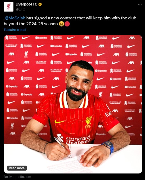 Mohamed Salah reste à Liverpool : c’est officiel !