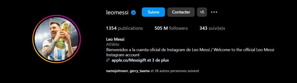 Les joueurs les plus suivis sur Instagram