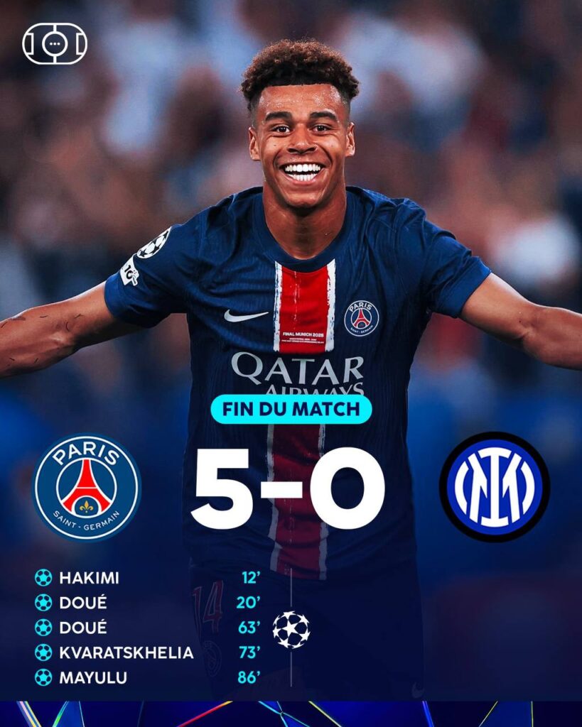 PSG humilie Inter