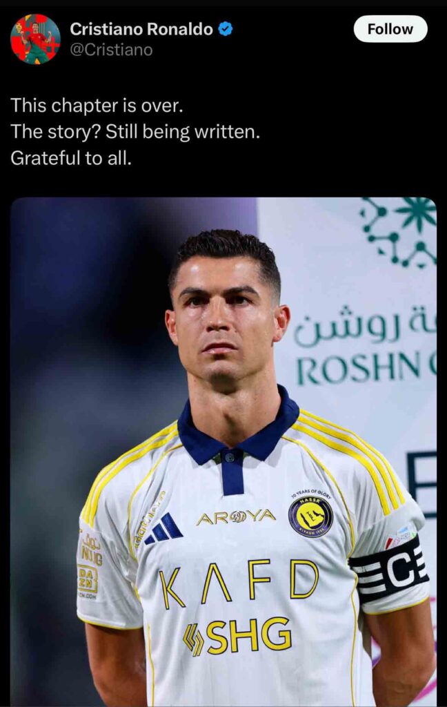 Cristiano Ronaldo tranche sur son futur