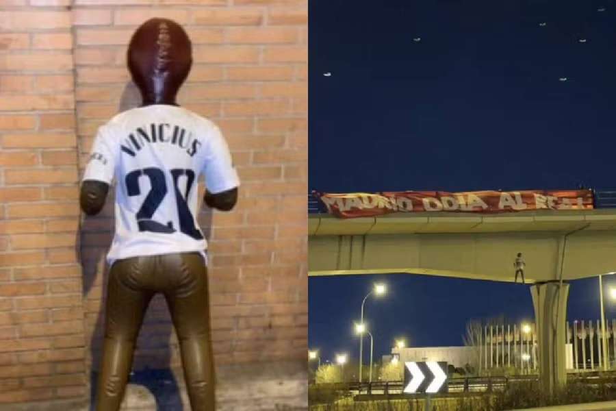 mannequin pendu de Vinicius Jr