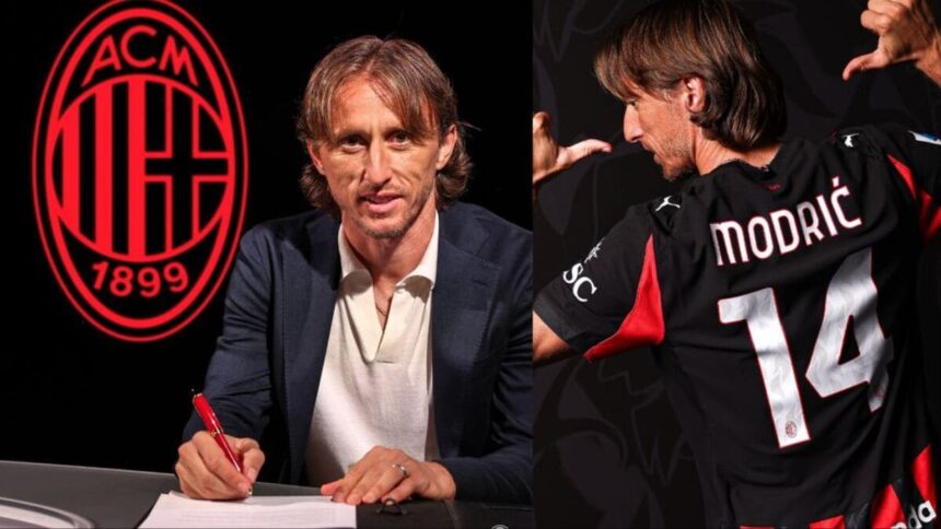 L'AC Milan dévoile Luka Modrić avec le maillot numéro 14