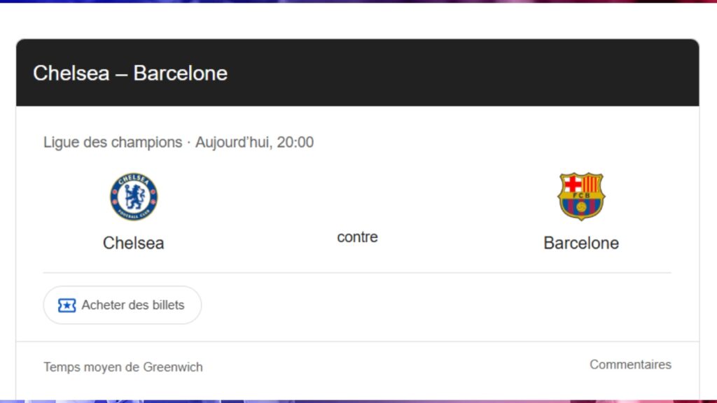Suivre Chelsea - Barcelona en streaming